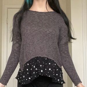 Cloud Chaser Charcoal Knit Top